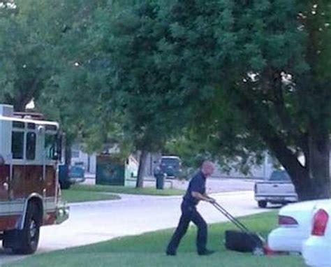 Firefighters Finish Mowing Lawn For Wife Whose Husband Collapsed In Yard Good News Network