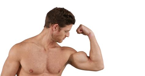 Muscular Man Flexing His Muscles Stock Footage Video 100