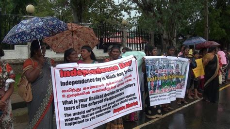 Tamils Hold Black Flag Protest Condemning Sri Lankas Independence Day