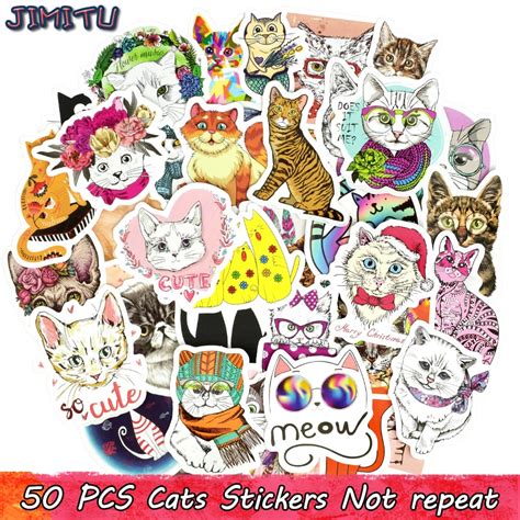 Buy 50 Pcs Cute Cat Sticker Kawaii Anime Dream Girl