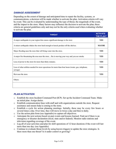 Retailer Business Continuity Plan Template In Word And Pdf Formats