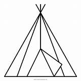 Teepee Coloring Icon Nations Camping Forest Adventure Nature Tipi Getcolorings sketch template