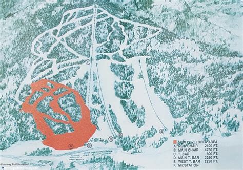 1970 71 Ascutney Trail Map New England Ski Map Database