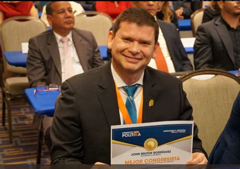 El senador john milton rodríguez se refirió al articulado denominado diversidad con equidad en el que esta planteada la política de inversión para a la denuncia de rodríguez se sumaron sectores cristianos radicales como el que representa el concejal de la familia marco fidel ramírez señalando. John Milton Rodríguez mejor congresista de Colombia y Emel ...