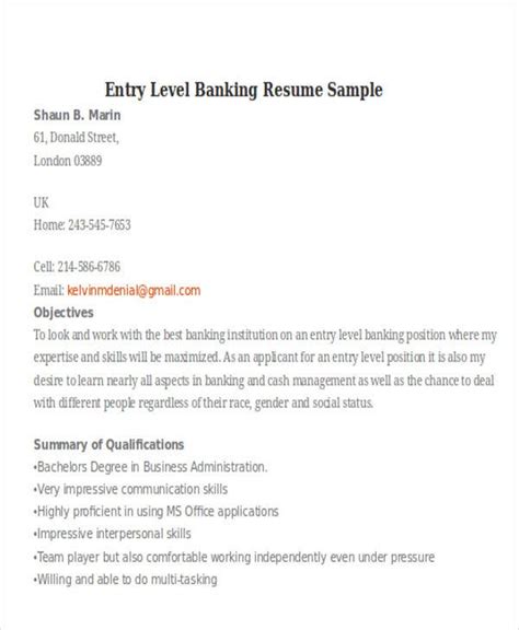 banking resume templates    premium