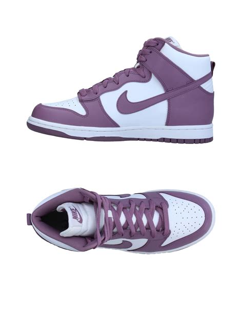 Nike Leather High Tops And Sneakers In Mauve Purple Lyst