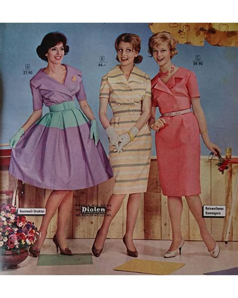 German Summer Fashions From 1960 ️ 👗 😍 💐 ☀️ 50s Truevintage 1950s 60s 1960s 60sfashion