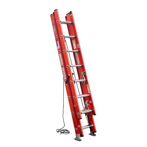 Shop Werner 20 Ft Fiberglass 300 Lb Type Ia Extension Ladder At