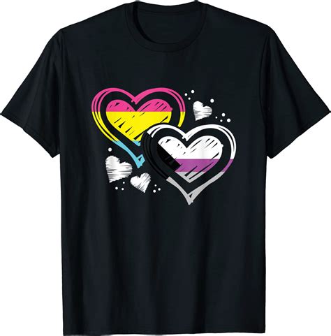 Panromantic Demisexual Color Heart Romantic Lgbtq Pride T Shirt Amazon Co Uk Fashion