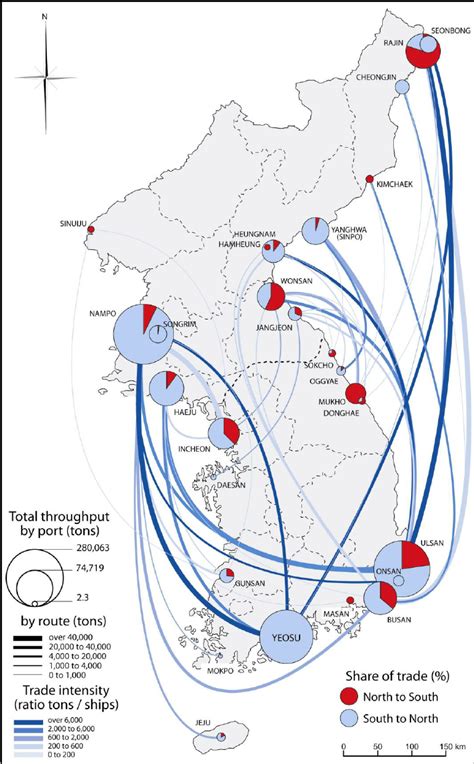 Maritime Trade Between North And South Korea In 2000 Download