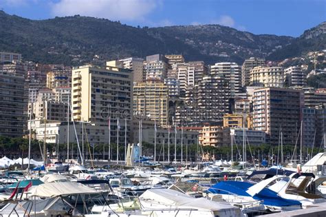 Landscape Of Monaco Of Night Stock Photo Image Of