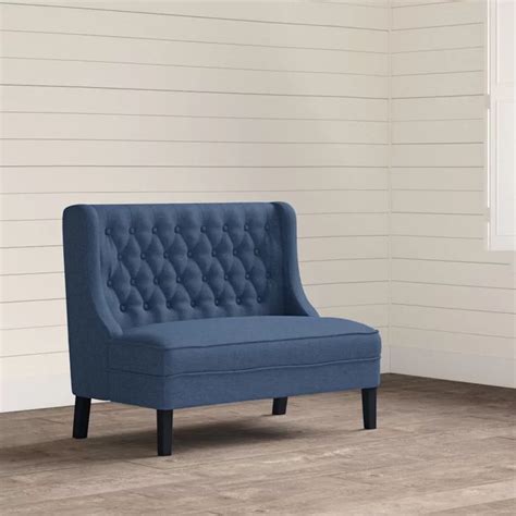 Halpin High Back Settee Upholstered Bench And Reviews Birch Lane