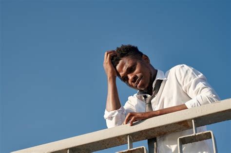 Premium Photo African American Stressed Man Having Problems He