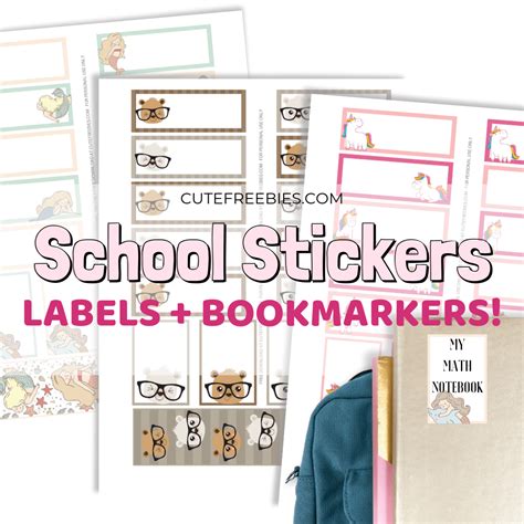 Printable School Label Stickers Cute Freebies For You
