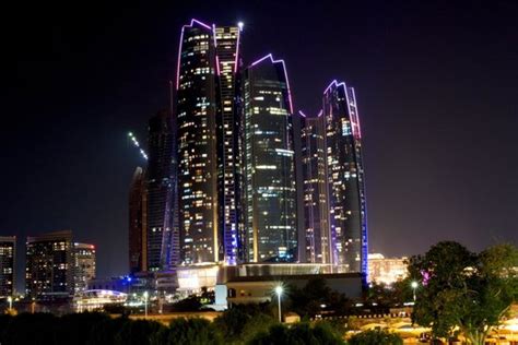 Etihad Towers At Night Picture Of Observation Deck At 300 Abu Dhabi