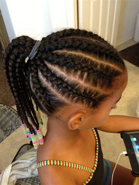 The green flower hair tie here has made these braid hairstyles for kids look gorgeous. African American Braid Hairstyles for Kids | Braided Hairstyles for Kids | Pinterest | African ...