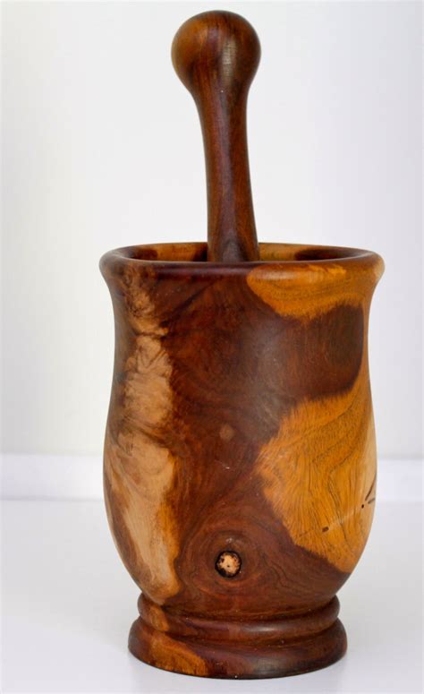 Handmade Mortar Pestle Hand Carved Lignum By Notmadeinchinafinds