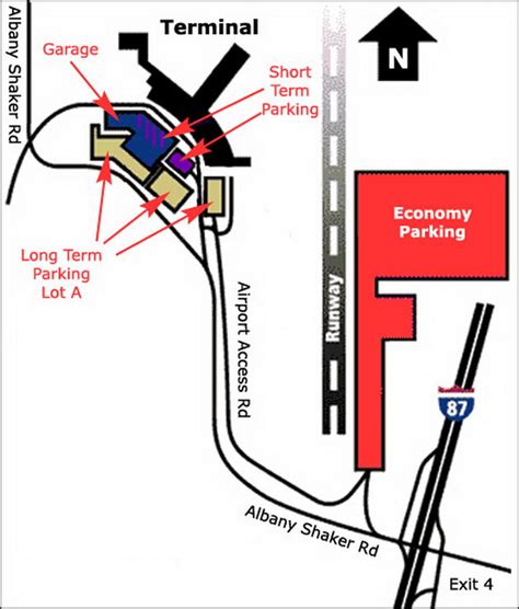 Airport Parking Map Albany Airport Parking Map