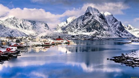 Обои Города Лофотенские острова Норвегия обои для рабочего стола