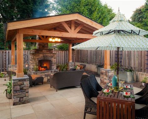 Great Craftsman Style Wood Covered Patio Ideas Outdoor Patio Designs