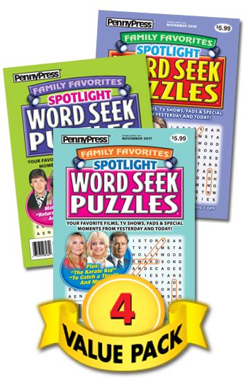 Word Seeksearch Value Packs Penny Dell Puzzles