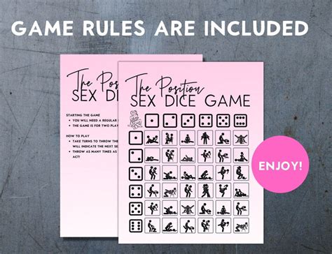 Sex Dice With Sex Positions Printable Sex Game Sexy T For Her In A