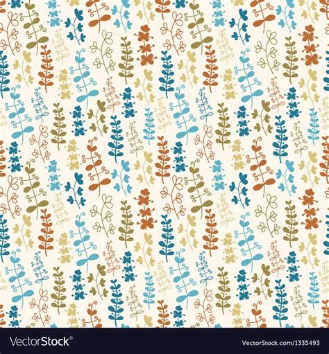 Seamless Plant Pattern Royalty Free Vector Image
