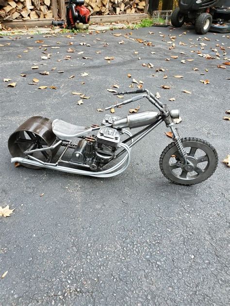 38x17x11 50 Pounds Custom Chopper Chopper Motorcycle Junk Art Gear