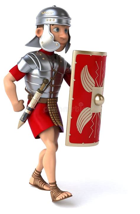 Soldado Legionario Romano Guerrero Gladiador Con Casco Sujetando El