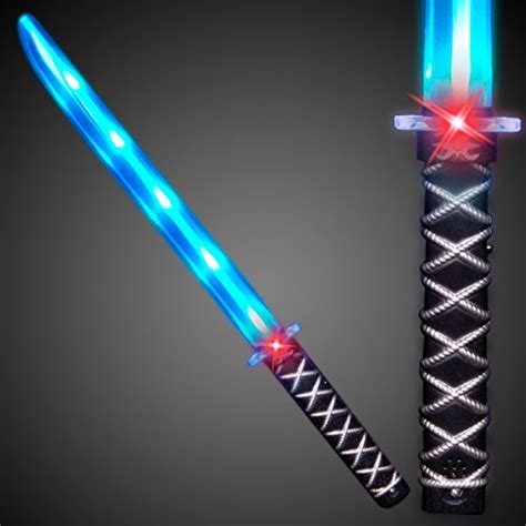 Deluxe Ninja Led Light Up Sword With Motion Activated Clanging Sounds