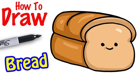 How To Draw A Loaf Of Bread Youtube