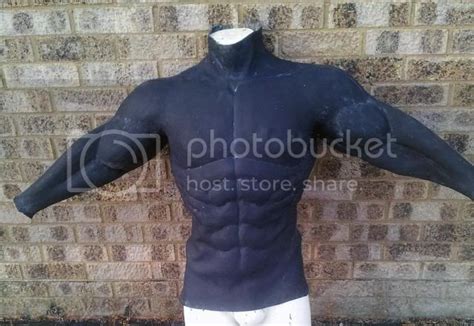 Latex Cosplay Muscle Suit Chest Torso Armour Superhero Costume Rubber