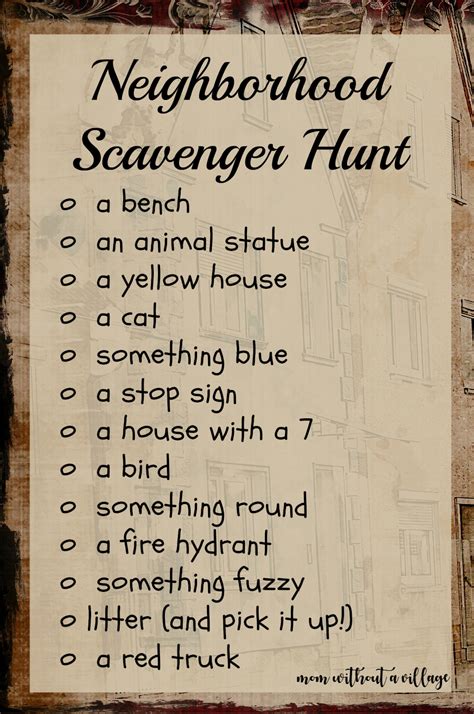 Obviously there is a summer fun type of party, where you could feature inflatable party attractions that are. Our Scavenger Hunts - Mom Without a Village