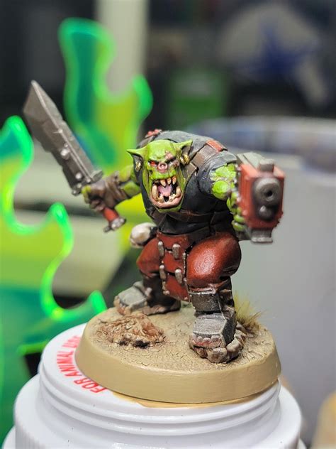First Fully Done 40k Ork Mini For My Army Finished At What My Ability