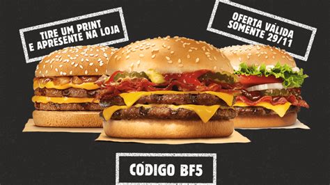 Burger King anuncia três sanduíches por R para comemorar a Black Friday UOL