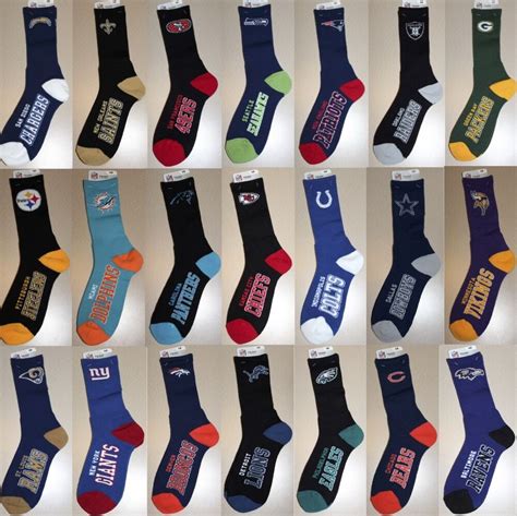 NFL Team Logo Socks Crew Length Large Variety Of Teams Available EBay