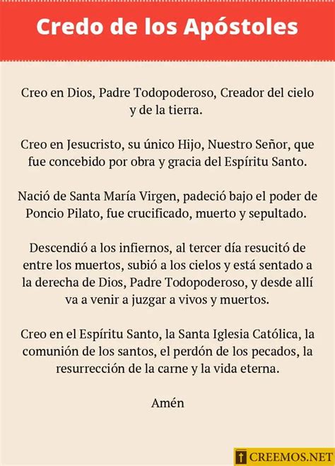 El Credo CatÓlico De La Iglesia Conoce La Verdadera