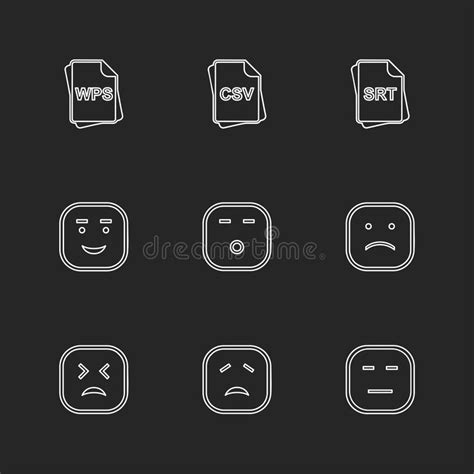 Emoji Emoticon Smiley Eps Ikony Ustawia Wektor Ilustracja Wektor