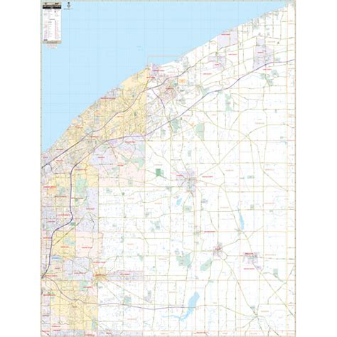 Lake And Geauga Counties Oh Wall Map By Kappa The Map Shop