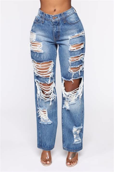 About That Time Distressed Boyfriend Jeans Medium Wash In 2020