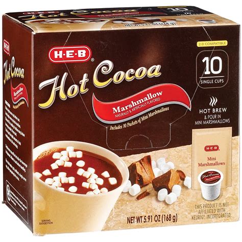 H E B Hot Cocoa With Marshmallow Single Serve Cups Shop Cocoa At H E B