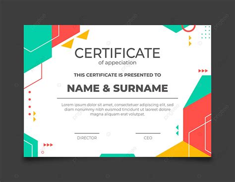 Modern And Simple Certificate Design Template Vector Template Download