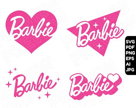 Barbie Svg Bundle Logos Barbie Designs Svg Barbie Png Etsy