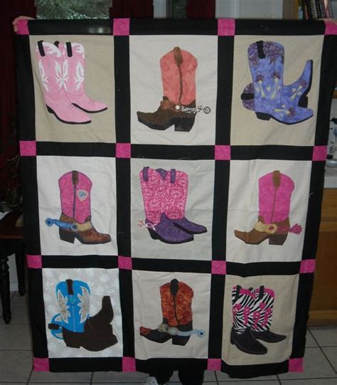 Cowgirl Western Quilt Kit Fast Easy All Cowgirl Fabrics Western Pink
