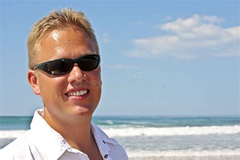 Young Guy Enjoying Holidays At The Beach Stock Photo Image Of Away
