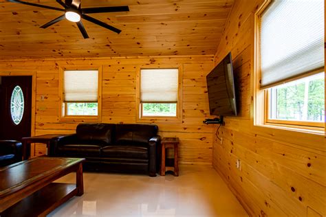 Easy lake access to cayuga lake for boaters at nearby deans cove and. Cabin-C-TV-in-Living-Room - Cayuga Lake Cabins