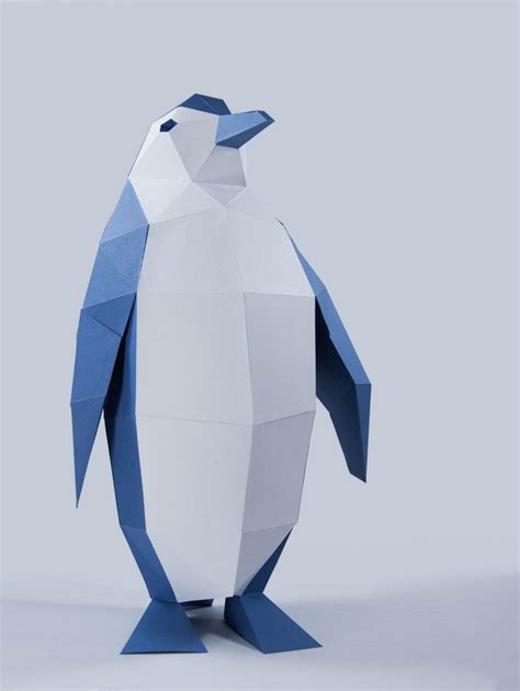 Penguin Model Penguin Paper Diy Kit 3d Papercraft Animals
