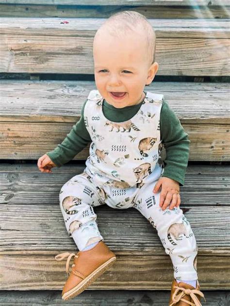 Raccoon Romper Organic Baby Clothes Gender Neutral Baby Etsy
