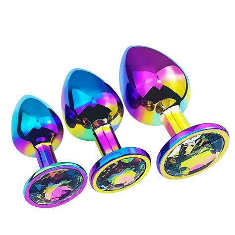 Factory Supplier Set3 Pieces Round Rainbow Anal Sexy Butt Plug For