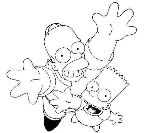 Quem é a ilustradora dos simpsons? Homer e Bart Simpson - Desenhos para Colorir